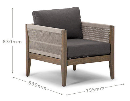 Садовый набор AJUNION Luxury Teak Wood Outdoor Furniture Lounge Set Современный набор из полиэстера