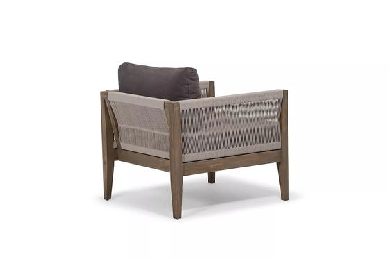 Садовый набор AJUNION Luxury Teak Wood Outdoor Furniture Lounge Set Современный набор из полиэстера