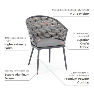 50 фунтов вес стола АЗУНИОН Luxury Restaurant Garden Furniture Mixed Wicker Chair Set