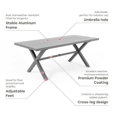 AJUNION X-образный столовый набор для ресторана 76"D x 36"W x 30'H размер стола