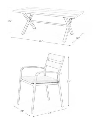AJUNION X-образный столовый набор для ресторана 76"D x 36"W x 30'H размер стола