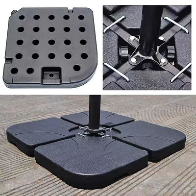 Современный дизайн 50L x 50W x 7.5Hcm Пластиковая база зонтиков Подставка с водой или песком