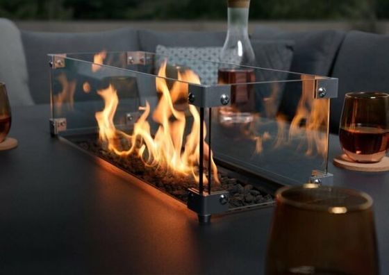 Почтовая упаковка Y AJUNION Luxury Outdoor Fabric Patio Furniture Dining Set with Firepit Table (Люкс. наружная ткань Дворная мебель)