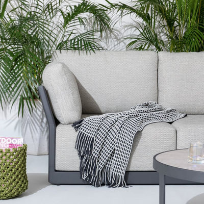 Круглый кофейный стол и диван AJUNION Luxury Modern All Weather Fabric for Courtyard