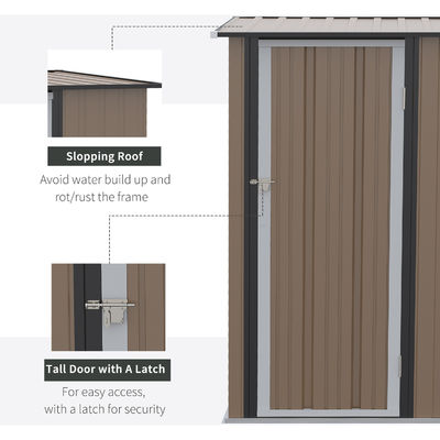 AJUNION 5x3FT Гальванизированная стальная крыша для хранения устойчивых инструментов и велосипедов