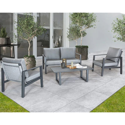 Пляжная релаксация Luxury Woven Rope Garden Sofa Aluminum Frame Lounge Set от AJUNION