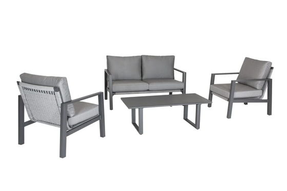 Пляжная релаксация Luxury Woven Rope Garden Sofa Aluminum Frame Lounge Set от AJUNION