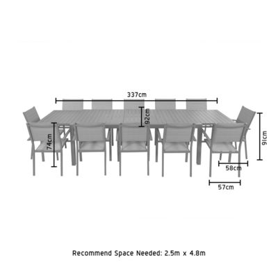 Металлическая мебель для наружной работы обеденный набор AJUNION Luxury Aluminum Expandable Metal Table