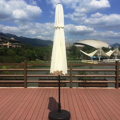 Custom Logo Outdoor Cafe Garden Beach Patio Sun Umbrella с 3 уровнями и светодиодными огнями