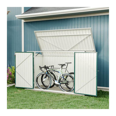 Countyard Storage Shed AJUNION 7ft Steel Metal Bike Shed с закрываемыми дверями и вентиляцией