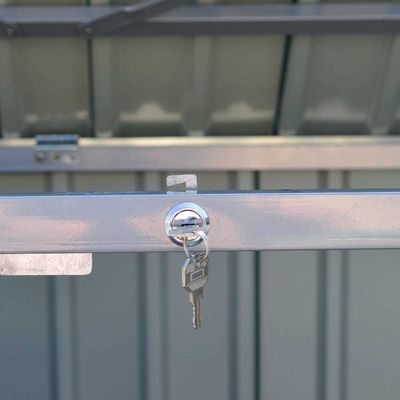 Countyard Storage Shed AJUNION 7ft Steel Metal Bike Shed с закрываемыми дверями и вентиляцией