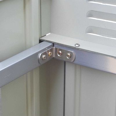 Countyard Storage Shed AJUNION 7ft Steel Metal Bike Shed с закрываемыми дверями и вентиляцией
