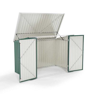 Countyard Storage Shed AJUNION 7ft Steel Metal Bike Shed с закрываемыми дверями и вентиляцией