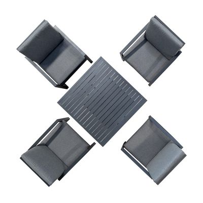 Наружный обеденный стол с креслом AJUNION Modern Aluminum Patio Set
