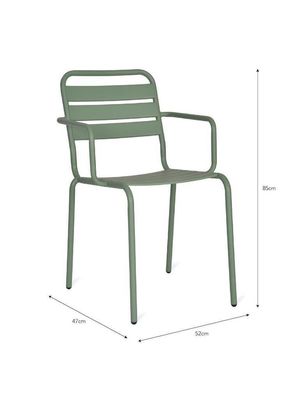 Современный дизайн AJUNION Металлические стальные садовые кресла в H85 x W52 x D47cm Размер