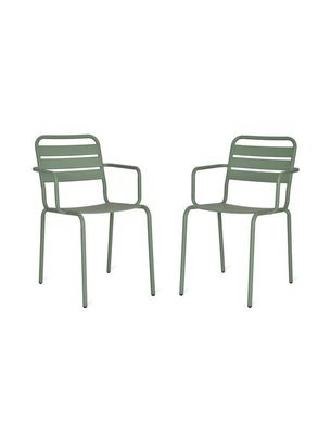 Современный дизайн AJUNION Металлические стальные садовые кресла в H85 x W52 x D47cm Размер