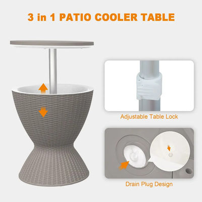 48.5*48.5*57.5cm Custom Logo Ice Cooler Lift Top Coffee Wine Beer Table для кемпинга на открытом воздухе