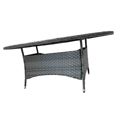 9-местный столовый набор с круглым столом и подушками AJUNION Rattan Furniture