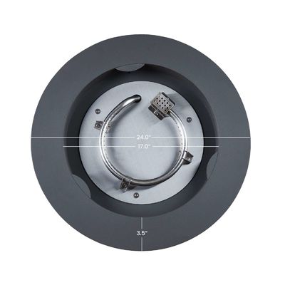 24&quot;L x 24&quot;W x 23.5&quot;H AJUNION Круглый стальной пропан газовый костер для наружных бездымных