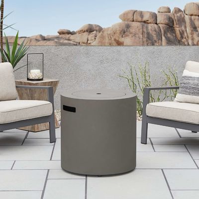 24&quot;L x 24&quot;W x 23.5&quot;H AJUNION Круглый стальной пропан газовый костер для наружных бездымных