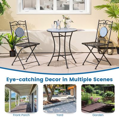 Улучшите свой внешний декор с AJUNION All Weather Bistro Set Размер стола Dia24" x H28