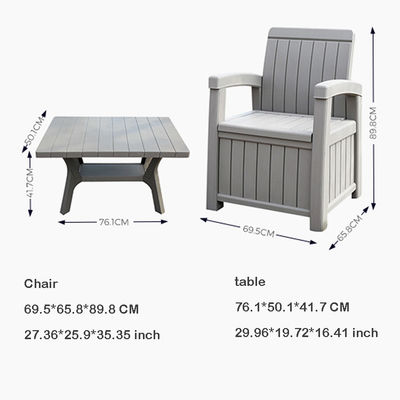 Банкет Внешний сад Гостиничный Дверь Водостойкий Пластиковый LoveSeat Диван Стул Комплект с столом