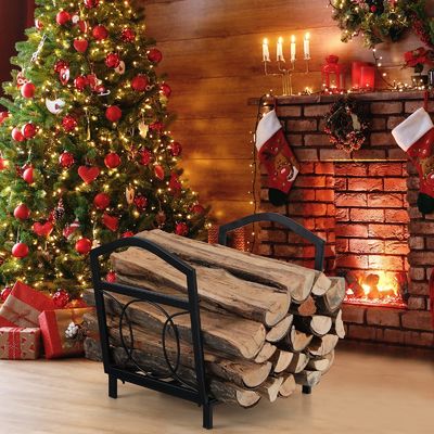 17"L x 13"W x 16"H Маленький держатель бревна для дров