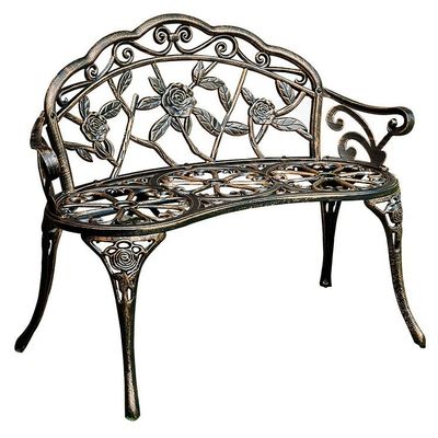 Металлический Алюминиевый Love Seat Bench для наружного двора Садовый балкон в современном дизайне