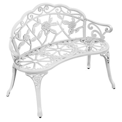 Металлический Алюминиевый Love Seat Bench для наружного двора Садовый балкон в современном дизайне