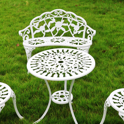 Металлический Алюминиевый Love Seat Bench для наружного двора Садовый балкон в современном дизайне