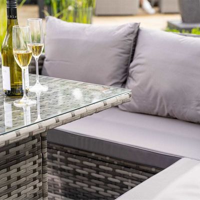 Добавьте элегантность в свой сад с AJUNION Wicker Woven Sofa Set и Fire Pit Table