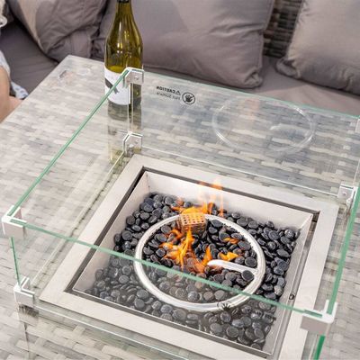 Добавьте элегантность в свой сад с AJUNION Wicker Woven Sofa Set и Fire Pit Table