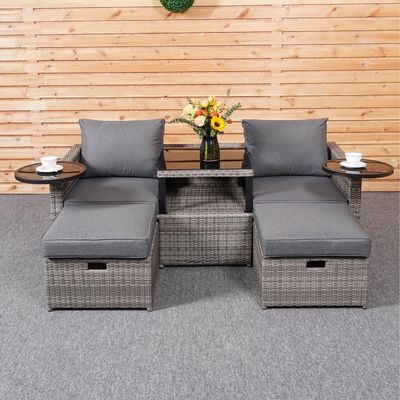 Садовый садовый салон салонный диван набор с РЕ Wicker Rattan в различных секционных дизайна
