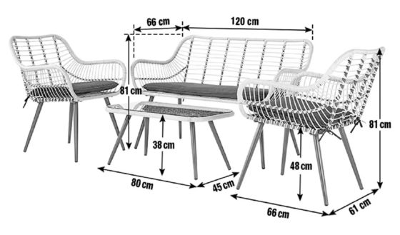 Преобрази свой сад с AJUNION 4 Piece All Weather Wicker Outdoor Furniture