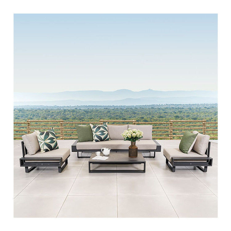 AJUNION Luxury Aluminum Sofa Set Мебель с кофейным столом Размер L 120 x W80 x H26cm