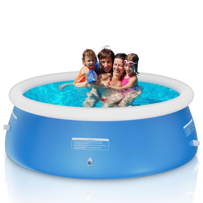 Сверхбольшой круглый ПВХ семейный бассейн AJUNION 12ft x 33in для открытого сада